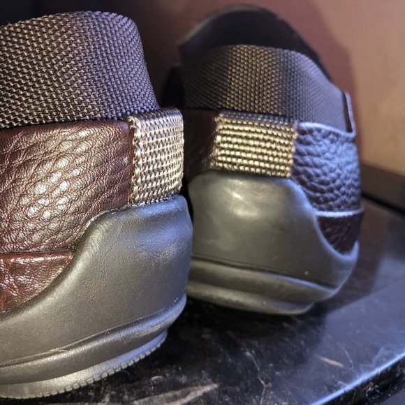 Calvin Klein Tumbled Leather Driver Loafers (Brown) - Picture 5 of 9